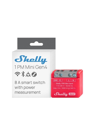Shelly 1pm Mini Gen4 Enerji Ölçümlü Akıllı Röle