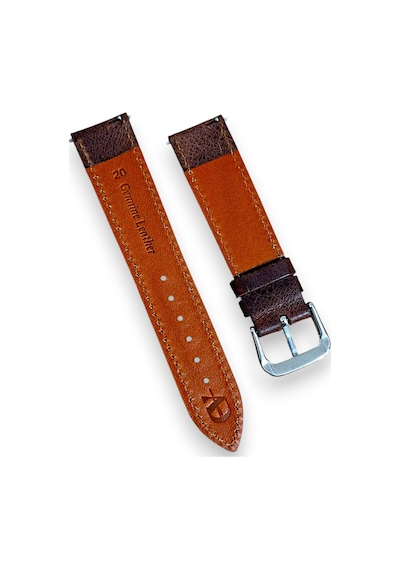 20mm Crazy Horse Hakiki Deri El Yapımı Saat Kordonu Kahverengi 29576468