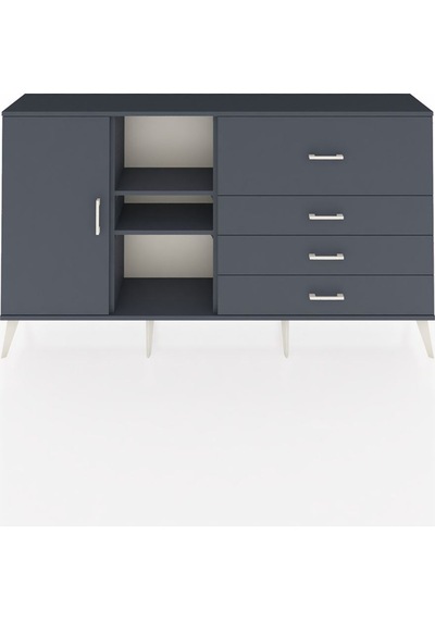 Arges Konsol 4 Raflı 4 Çekmeceli Tek Kapaklı 176x30x99 Antrasit-antrasit Antrasit - Antrasit Arges Konsol 4 Raflı 4 Çekmeceli Tek Kapaklı 176x30x99 Antrasit-antrasit Antrasit - Antrasit