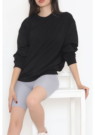 Bensu Store - Bisiklet Yaka Sweat Siyah - 3042.275. 001