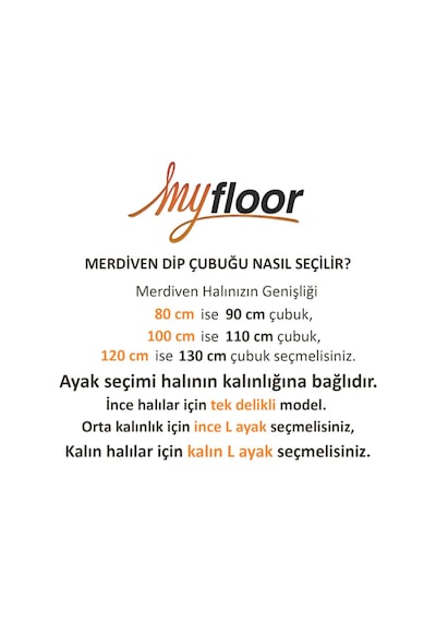 Plastik Halı Tutucu Merdiven Dip Çubuğu Sarı - Ince / 130cm