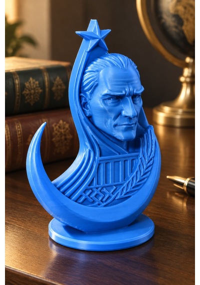 Ay Yıldızlı Atatürk Figürlü Dekoratif Mini Biblo 62971052