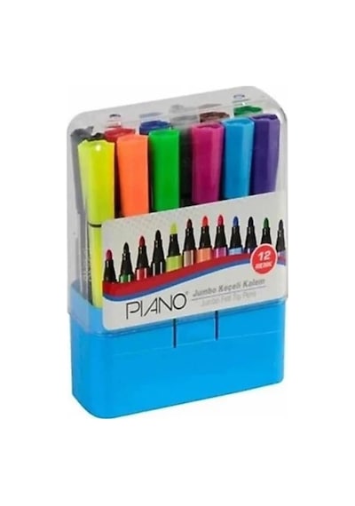 Piano Keçeli Kalem Jumbo Kcl-001 12 Li Set