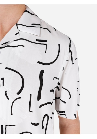 Colin's Colins Normal Kesim Shirt Yaka Baskılı Bej Erkek Kısa Kol Gömlek Cl1068114 Cl1068114 Q1.v1 Beı Bej