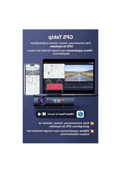 3 Kameralı Araç Kamerası, Wifi Ve Gps Takip Özellikleri İle Gece Görüşlü