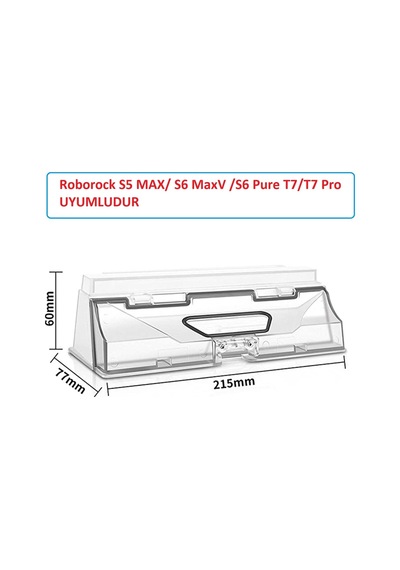 Roborock Uyumlu S5 Max / S6 Maxv /s6 Pure T7/t7 Pro Robot Süpürge Toz Haznesi Uyumlu