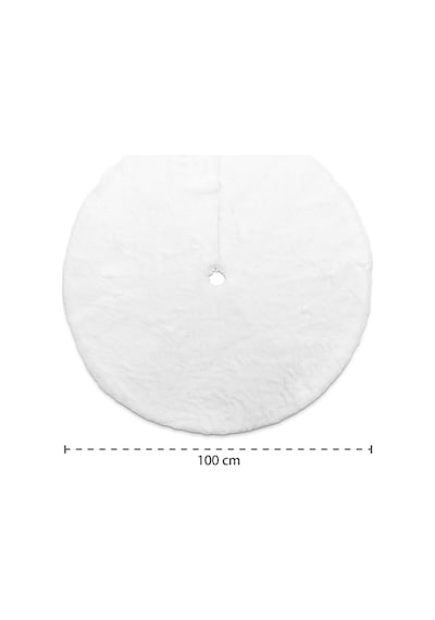 Brillahome Çam Ağacı Ayak Halısı Örtüsü, Yılbaşı Çam Ağacı Halısı Yılbaşı Ağacı Altı Örtüsü Peluş Beyaz 100x100 Cm 100 CM