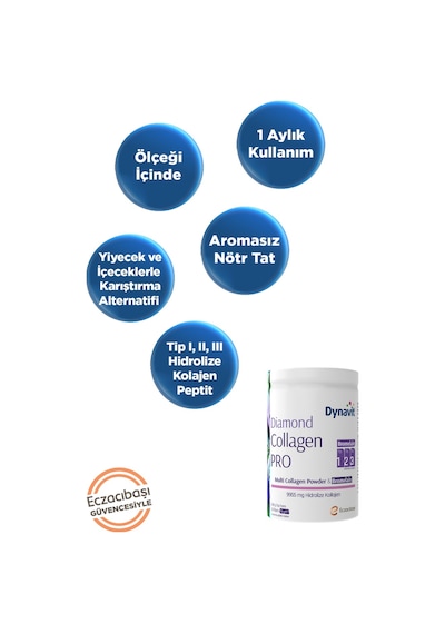 Dynavit Diamond Multi Collagen&bromelain Ananas Ekstresi 300g Toz-hidrolize-diyetisyen Önerisi