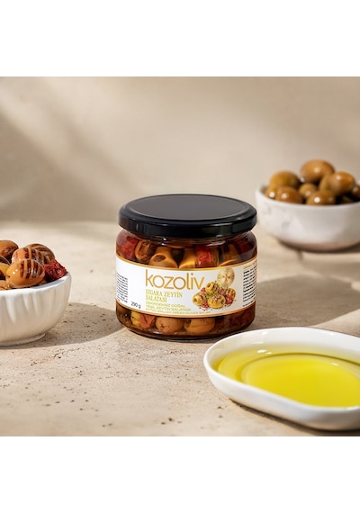 Kozoliv Zeytin Salatası Çekirdeksiz Izgara Doğal Yeşil Zeytin 290 G