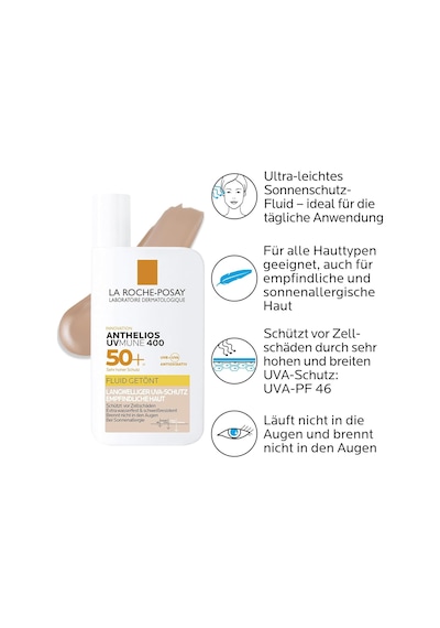 La Roche Posay Anthelios Uvmune 400 Fluid Tinted Spf50+ Güneş Kremi Renkli 50 Ml