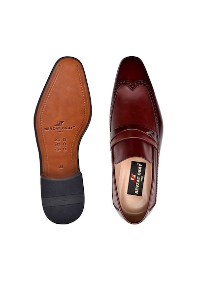 Kahverengi Klasik Loafer Kösele Erkek Ayakkabı -6975-