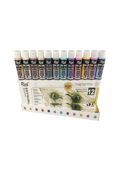 Rich Mastermix Akrilik Boya 12 Renk 60 Ml 1 Paket Metalik Renkler Akrilik Boya 12 Li Profesyonel Tuval Canvas Boyası Çok Renkli Rich Mastermix Akrilik Boya 12 Renk 60 Ml 1 Paket Metalik Renkler Akrilik Boya 12 Li Profesyonel Tuval Canvas Boyası Çok Renkli