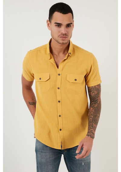 Buratti Düğmeli Yaka Pamuklu Slim Fit Cepli Erkek Gömlek Cf21S111153 Hardal Buratti Düğmeli Yaka Pamuklu Slim Fit Cepli Erkek Gömlek Cf21S111153 Hardal