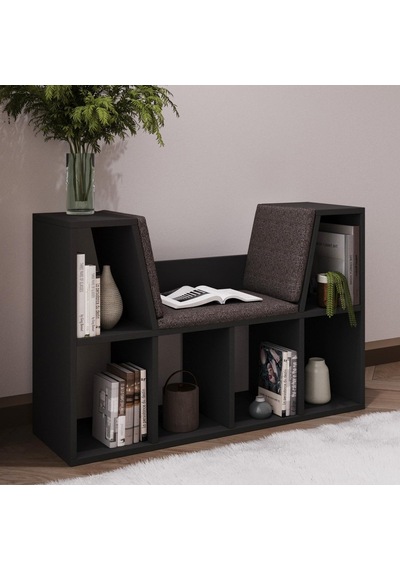 Minderli Kitaplık - Oturma Alanlı 103 Cm Minimalist Tasarım Genel Minderli Kitaplık - Oturma Alanlı 103 Cm Minimalist Tasarım Genel