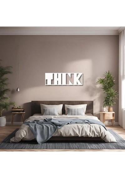 Sanatsal Metal Tablo Think Metal Duvar Tablosu İmza