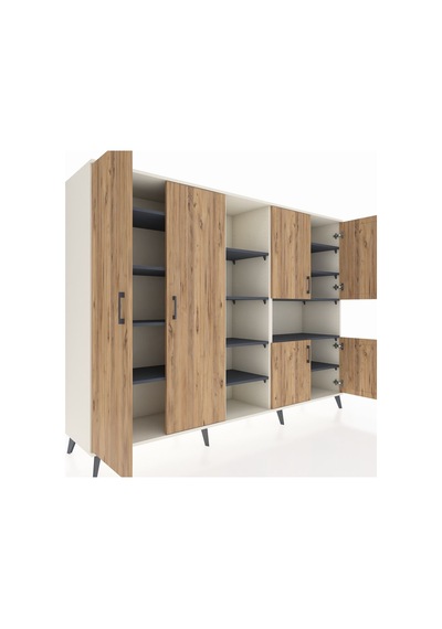 Hyperion Dolap 13 Raflı 6 Kapaklı 220x44x163 Aytaşı-çam/antrasit Atlas Çam/antrasıt - Aytası Hyperion Dolap 13 Raflı 6 Kapaklı 220x44x163 Aytaşı-çam/antrasit Atlas Çam/antrasıt - Aytası