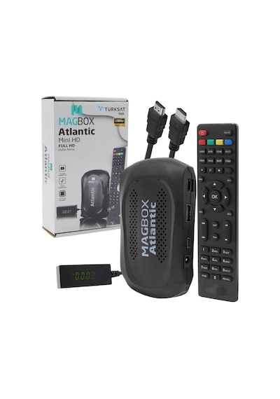 Magbox Atlantic Display Gözlü Tkgs'li 1080p Full Hd Mini Uydu Alıcısı