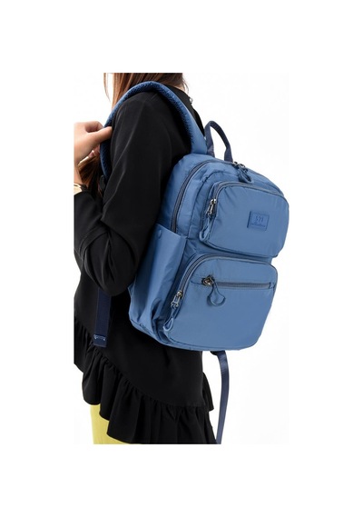 Baginn Unisex Sırt Çantası Paraşüt Kumaş Hafif Çok Cepli Yağmur İtici Kumaş 34 24 Cm 571 Collection Mavi