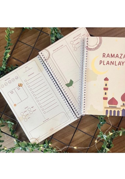 Ramazan Planlayıcı Cüz, Teravih, Oruç, Günlük Planlama, Hatim, Sticker Hediyeli Çok Renkli