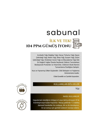 Sabunal Gümüş Sabunu Kuru Ciltler İçin - Cilt Bakım Sabunu 100 G