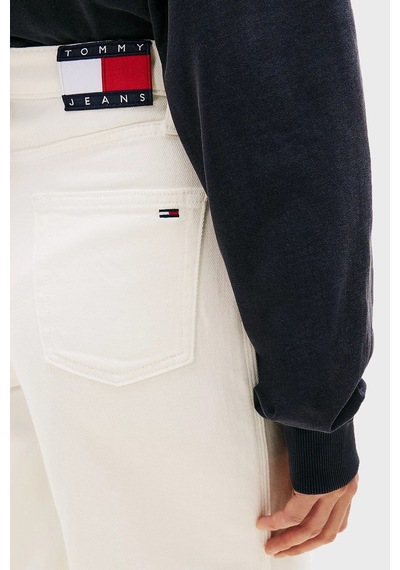 Tommy Jeans Pamuklu Wide Leg Fit Yüksek Bel Jeans Bayan Kot Pantolon Dw0dw22648 1d0 Beyaz