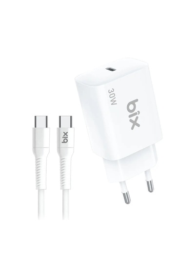Bix Bxpd31c 30w Usb-c Pd 3.0 Akım Korumalı Hızlı Şarj Adaptörü Ve 5a Type-c Şarj Kablosu 1 Metre