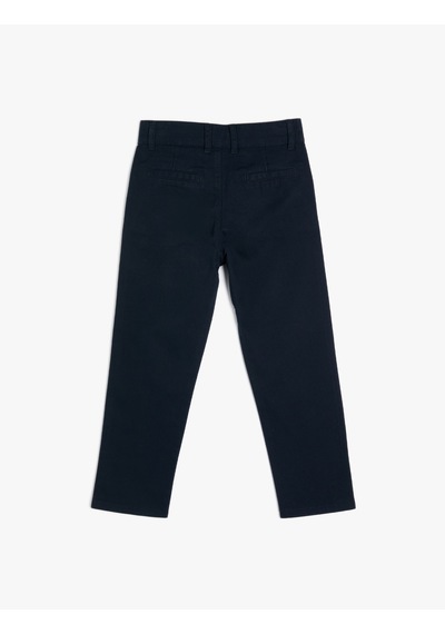 Koton Chino Okul Pantolonu Cepli Pamuklu Lacivert 5wkb40004tw Lacivert