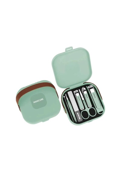 8 Parça Lüks Manikür Ve Pedikür Bakım Seti Taşınabilir Kutulu