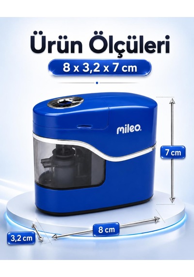 Mileo Pilli Otomatik Mavi Kalemtraş