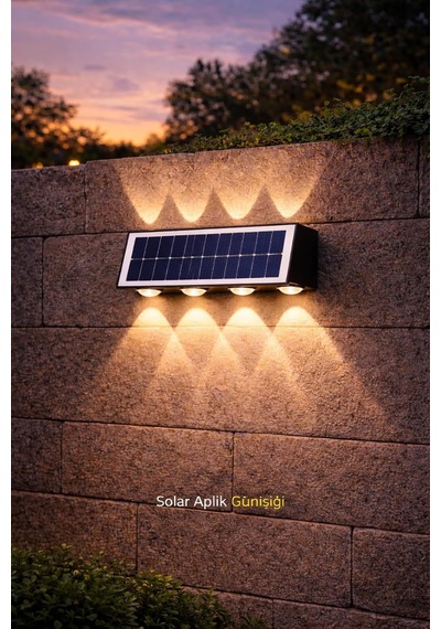 20w Solar Aplik 3200k Günışığı Ip65 Dış Mekan Duvar Aydınlatma Kos Solar Led Aplik Diğer