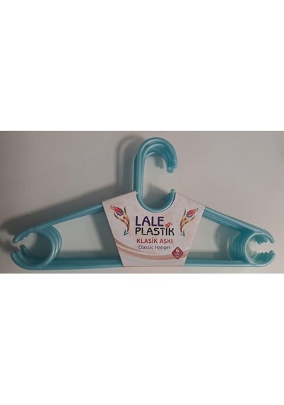 Lale Plastik Elbise Askısı Klasik 6 Lı Karışık Renkli Diğer