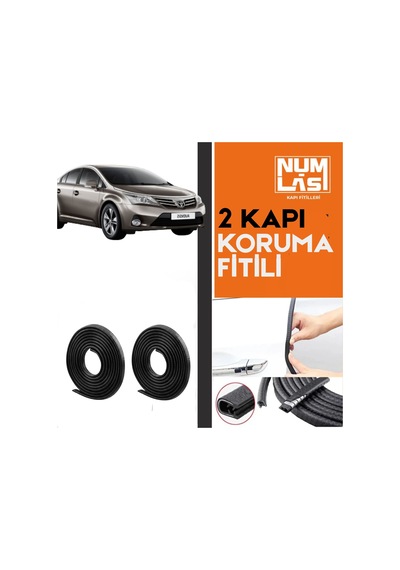 Toyota Avensis 2010-2014 İki Kapı Koruma Fitili Siyah Renk Numlas-a Kalite-nm2819