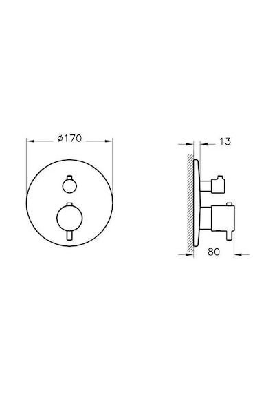 VitrA Origin Termostatik Ankastre Banyo Bataryası A42671 Krom