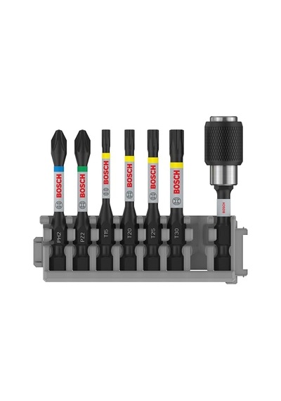 Professional Accessories Accessories 7 Parçalı Tornavida Ucu Seti Impact Control, T/pz/ph Uçlar - Uzunluk: 25 Mm, Ev