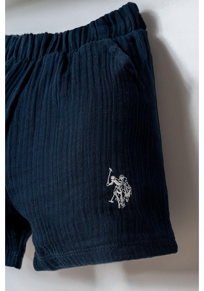 U.S. Polo Assn. U.s. Polo Assn Erkek Bebek 2 Li Şort T-şhirt Takım Lacivert-2288 Lacivert