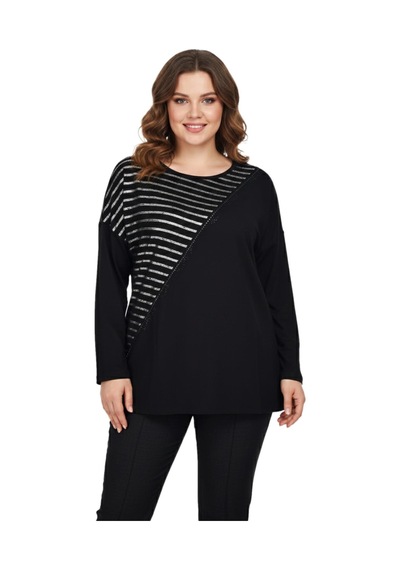 Wearon Kadın Siyah Sıfır Yaka Taşlı Bluz Bgl-st05152 Siyah