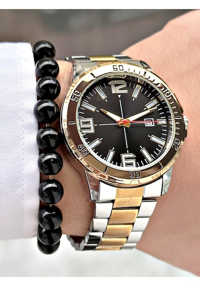 Limited Edition Serisi Özel Tasarım Classic Rakamlı Metal Kordon Erkek Kol Saati-bileklik Hediyeli Çok Renkli