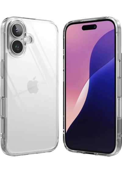 Apple Uyumlu  iPhone 17 Lüx Şeffaf Silikon - Şeffaf