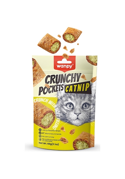 Wanpy Kedi Crunch Ödül Catnipli & Tavuklu 60 G