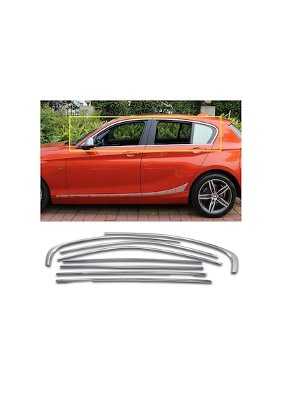 Bmw F20 Cam Çıtası Kromu Çerçeve Nikelajı Komple