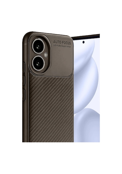 Uryport Honor 400 Kılıf Auto Focus Karbon Kapak - Kahverengi