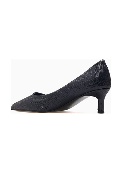 Kuum Kadın Stiletto Ayakkabı 26y K70-4318 Lacivert Rugan