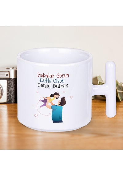 Babalar Günün Kutlu Olsun Canım Babam Baskılı Babalar Gününe Özel T Kupa Bardak