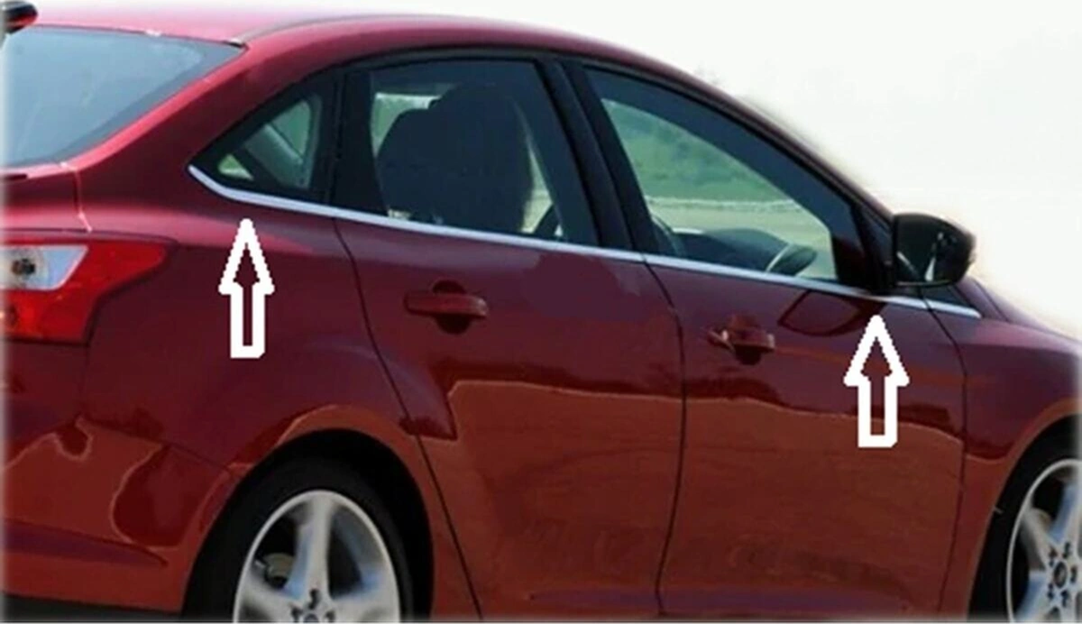 Ueskrom Focus 3 Cam Çıtası Sedan Uyumlu 8 Parça Krom 2011-2018