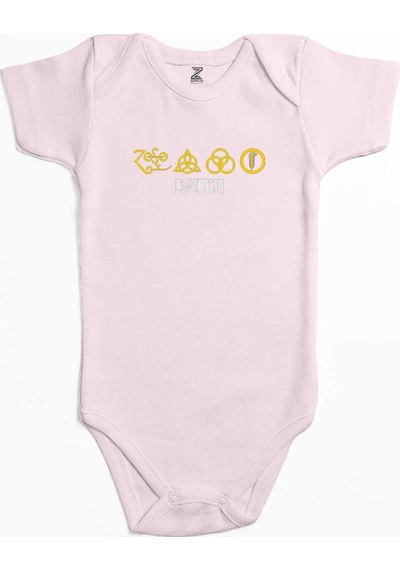 Zepplin Giyim Led Zeppelin Zoso Yellow Mavi Bebek Body Zıbın