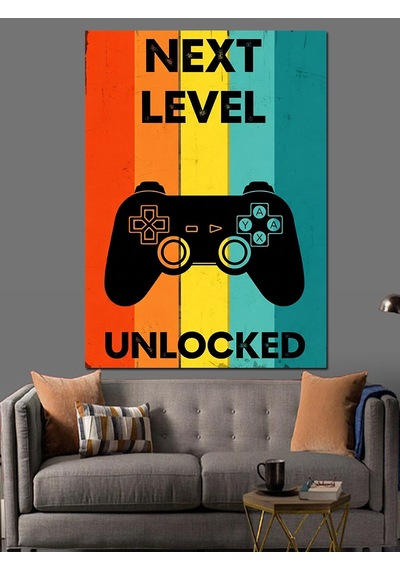 Ahşap Tablo Oyun Konsolu Gamer Posteri