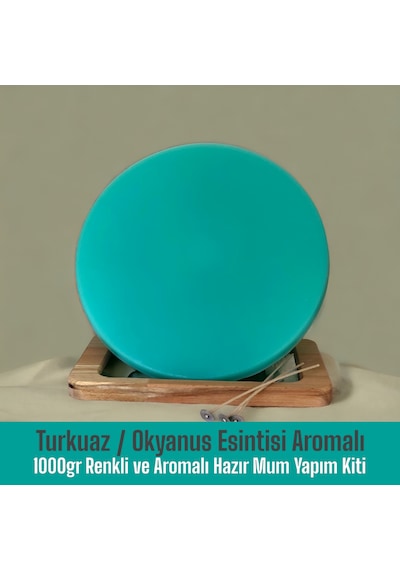 Tabsecret Candle 1kg Renkli-aromalı Mum Yapım Kiti Turkuaz-okyanu