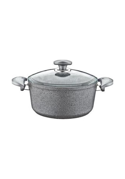 OMS GR099 Granit Gri Derin Tencere 18 x 10 CM
