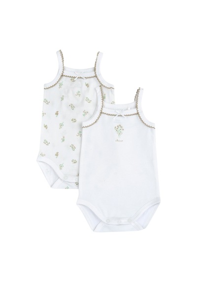 Chicco Kız Bebek 2li Askılı Body Set 09101482000000 000033 Beyaz