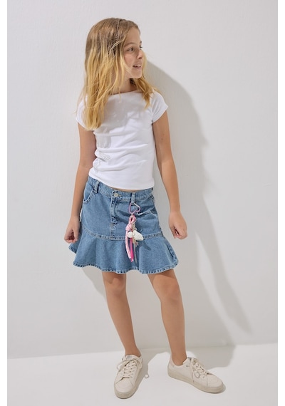 Defacto Mavi Mini Jean Etek Kız Çocuk H8885a826aunm28 Mavi-nm28